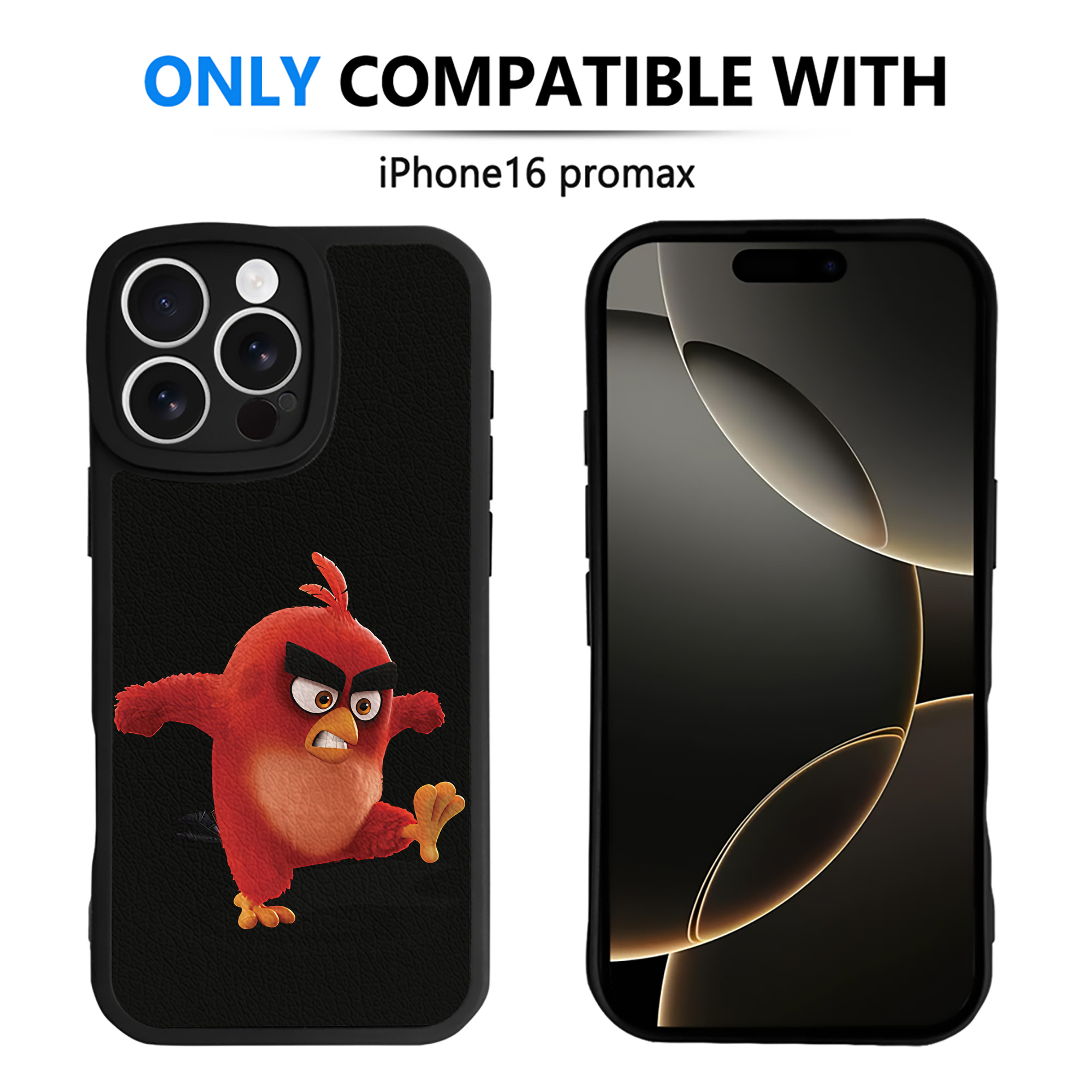 （画像用） Angry Birds アングリーバード 【iPhone 16シリーズ対応】シリコンスマホケース（レザー調） 材質：シリコン